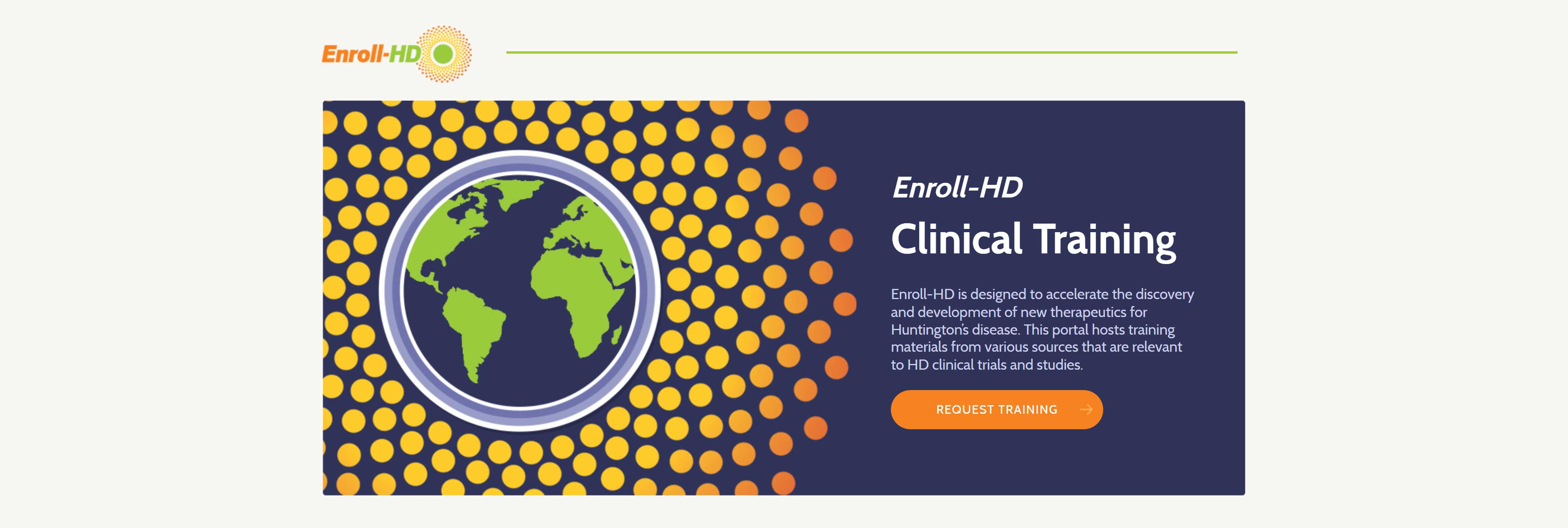 Enroll-HD Clinical Training: Request Training